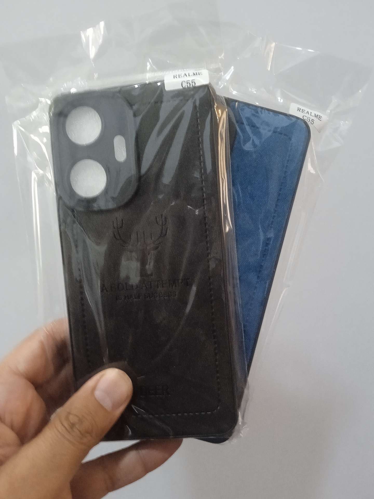 کاور چرمی پارچه ای طرح گوزن گوشی  ریلمی  Realme  C55